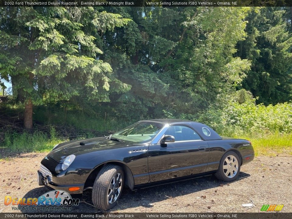 2002 Ford Thunderbird Deluxe Roadster Evening Black / Midnight Black Photo #16