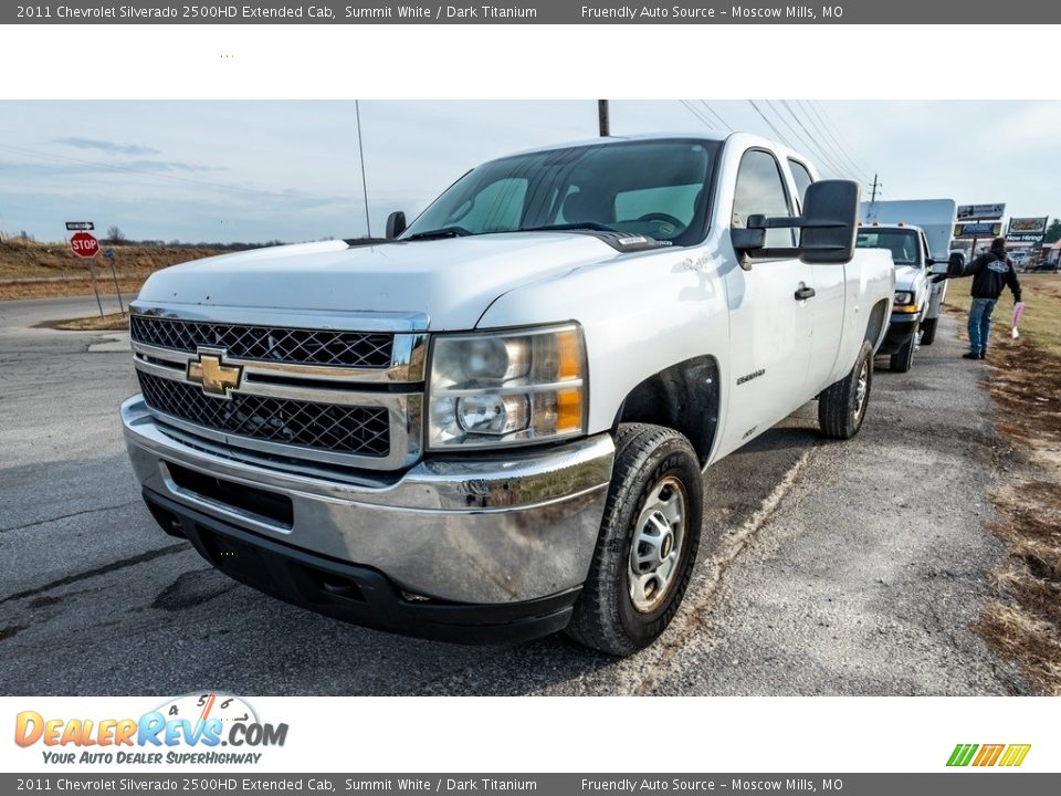 2011 Chevrolet Silverado 2500HD Extended Cab Summit White / Dark Titanium Photo #8