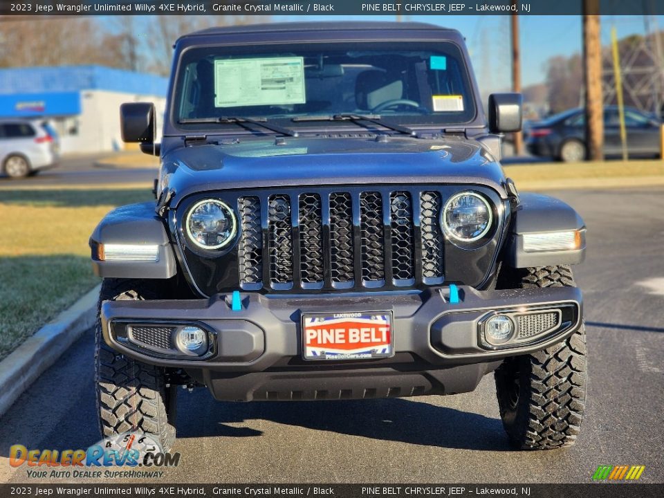2023 Jeep Wrangler Unlimited Willys 4XE Hybrid Granite Crystal Metallic / Black Photo #2