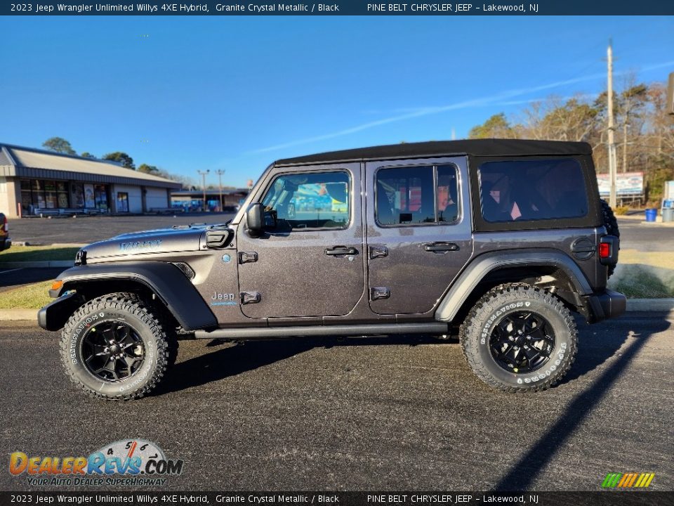 2023 Jeep Wrangler Unlimited Willys 4XE Hybrid Granite Crystal Metallic / Black Photo #3