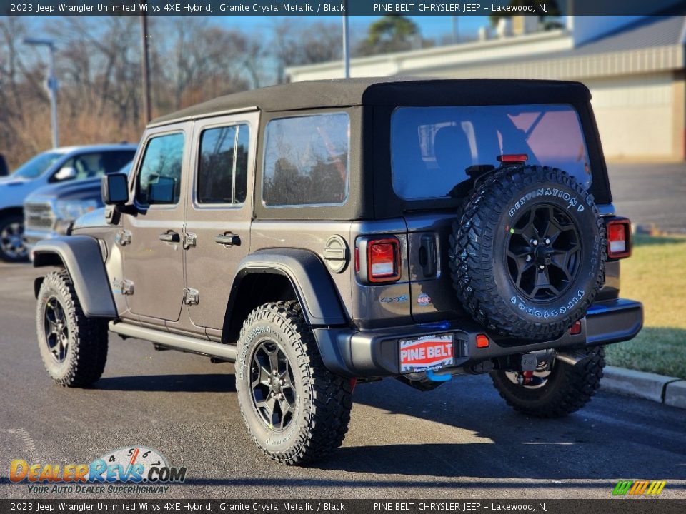 2023 Jeep Wrangler Unlimited Willys 4XE Hybrid Granite Crystal Metallic / Black Photo #4