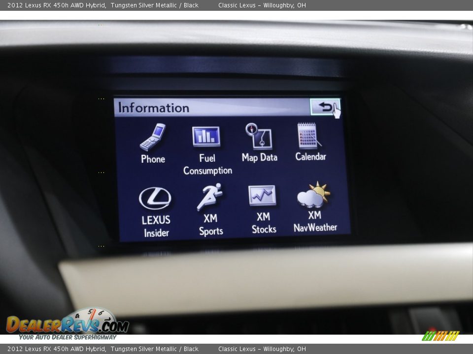 2012 Lexus RX 450h AWD Hybrid Tungsten Silver Metallic / Black Photo #13