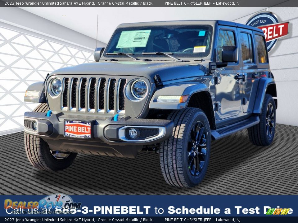 2023 Jeep Wrangler Unlimited Sahara 4XE Hybrid Granite Crystal Metallic / Black Photo #1