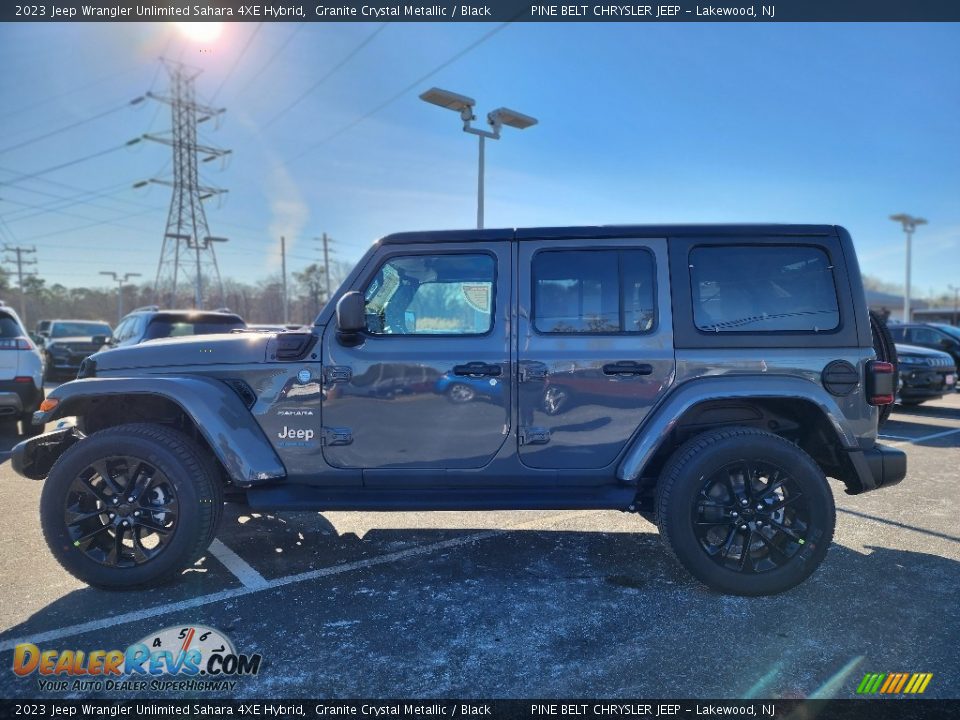 2023 Jeep Wrangler Unlimited Sahara 4XE Hybrid Granite Crystal Metallic / Black Photo #3