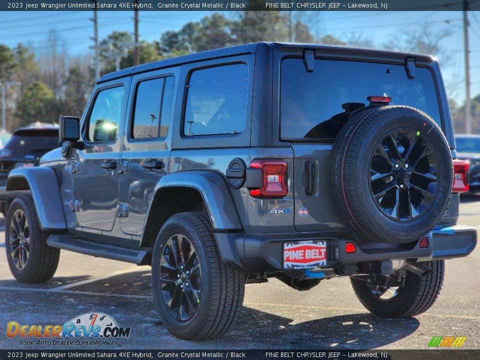 2023 Jeep Wrangler Unlimited Sahara 4XE Hybrid Granite Crystal Metallic / Black Photo #4