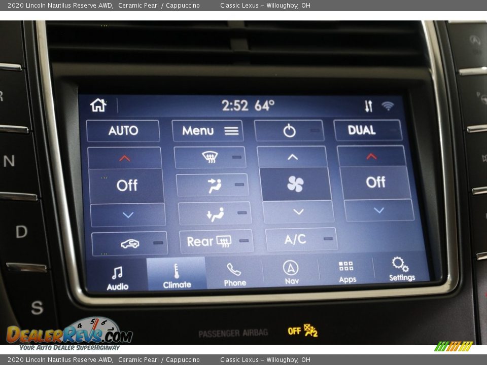 Controls of 2020 Lincoln Nautilus Reserve AWD Photo #13