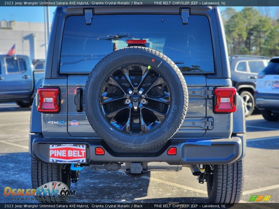 2023 Jeep Wrangler Unlimited Sahara 4XE Hybrid Granite Crystal Metallic / Black Photo #6