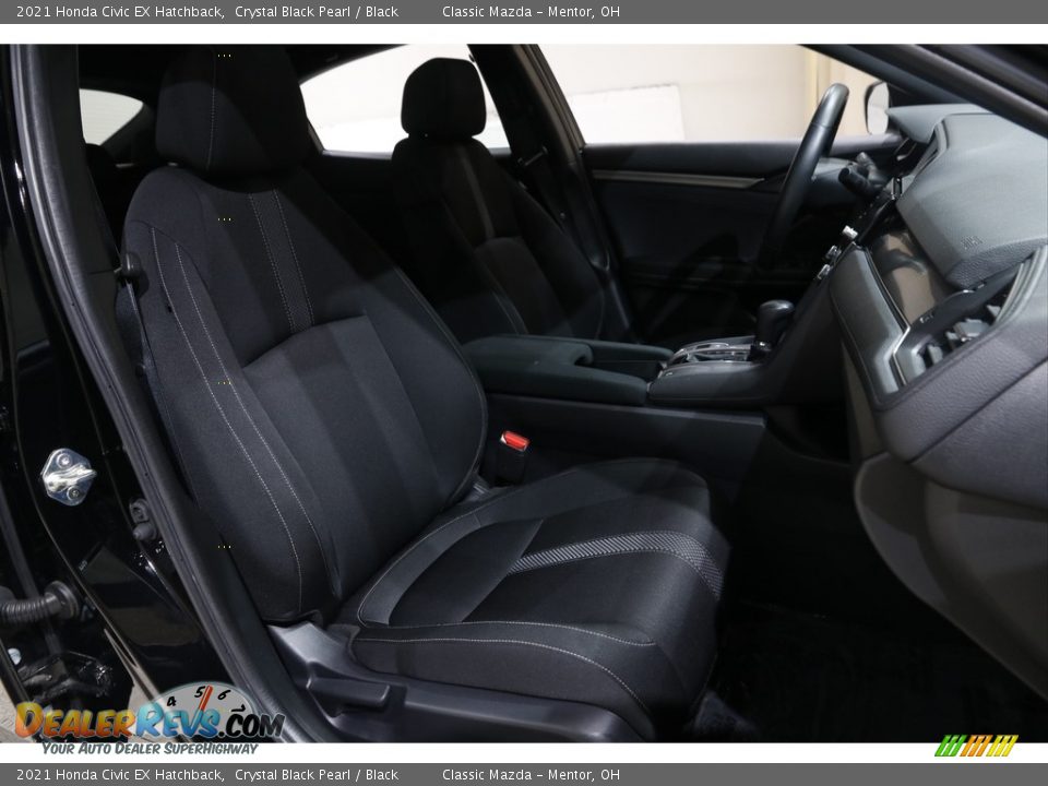 2021 Honda Civic EX Hatchback Crystal Black Pearl / Black Photo #16