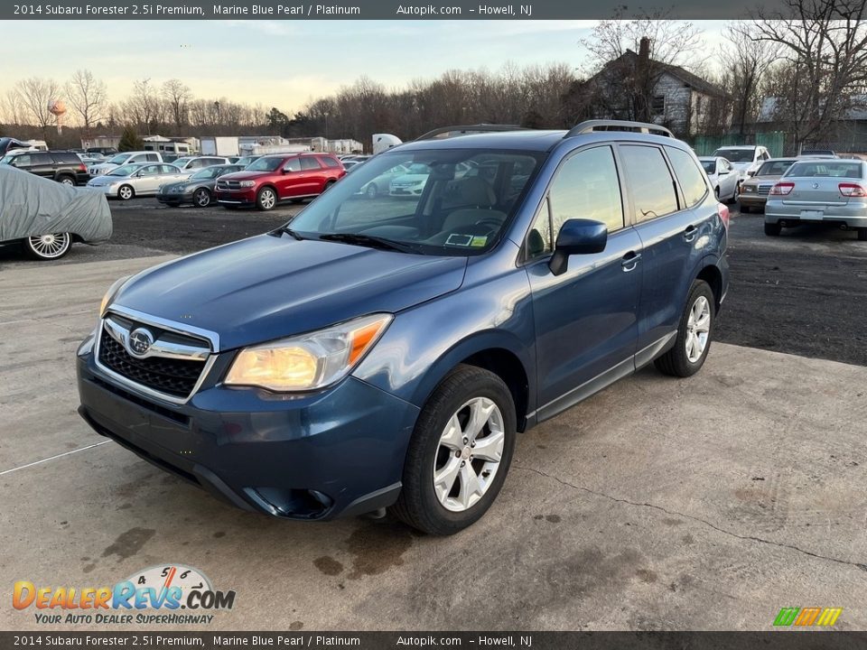 2014 Subaru Forester 2.5i Premium Marine Blue Pearl / Platinum Photo #2