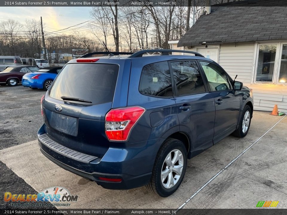 2014 Subaru Forester 2.5i Premium Marine Blue Pearl / Platinum Photo #6
