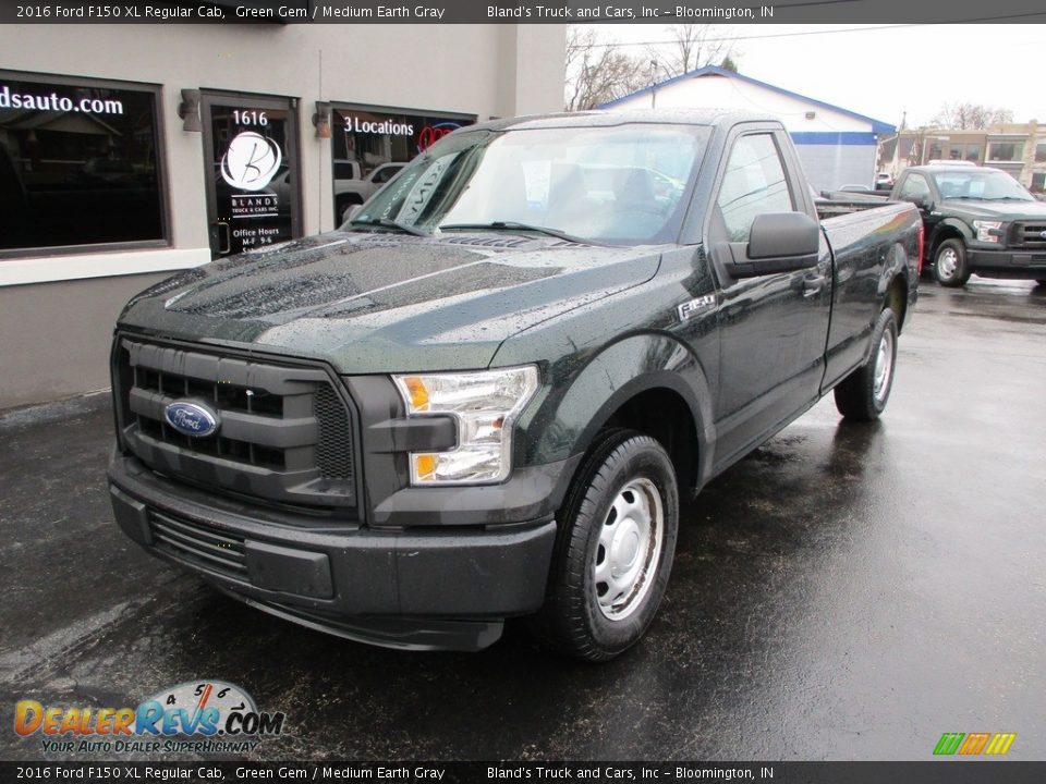 2016 Ford F150 XL Regular Cab Green Gem / Medium Earth Gray Photo #2