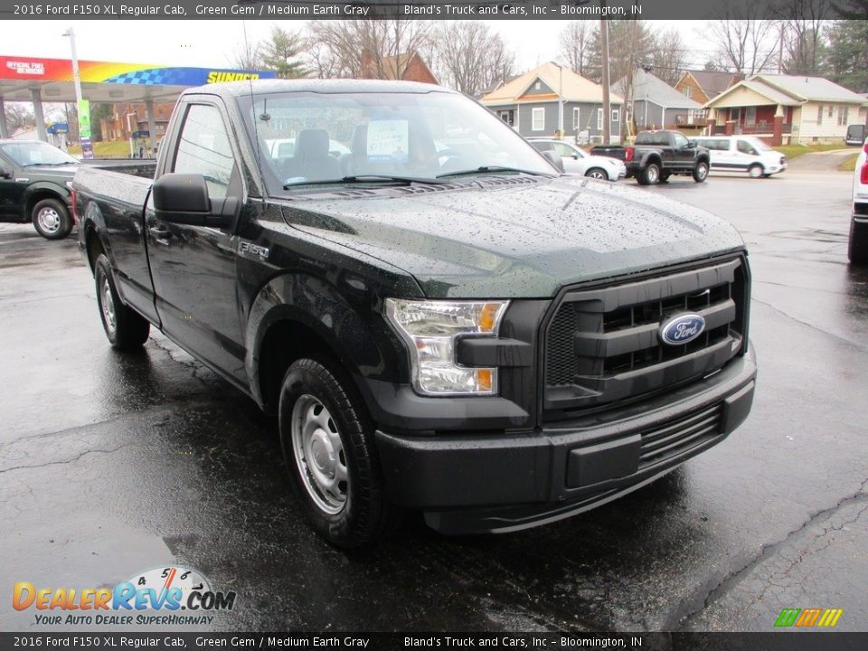 2016 Ford F150 XL Regular Cab Green Gem / Medium Earth Gray Photo #5