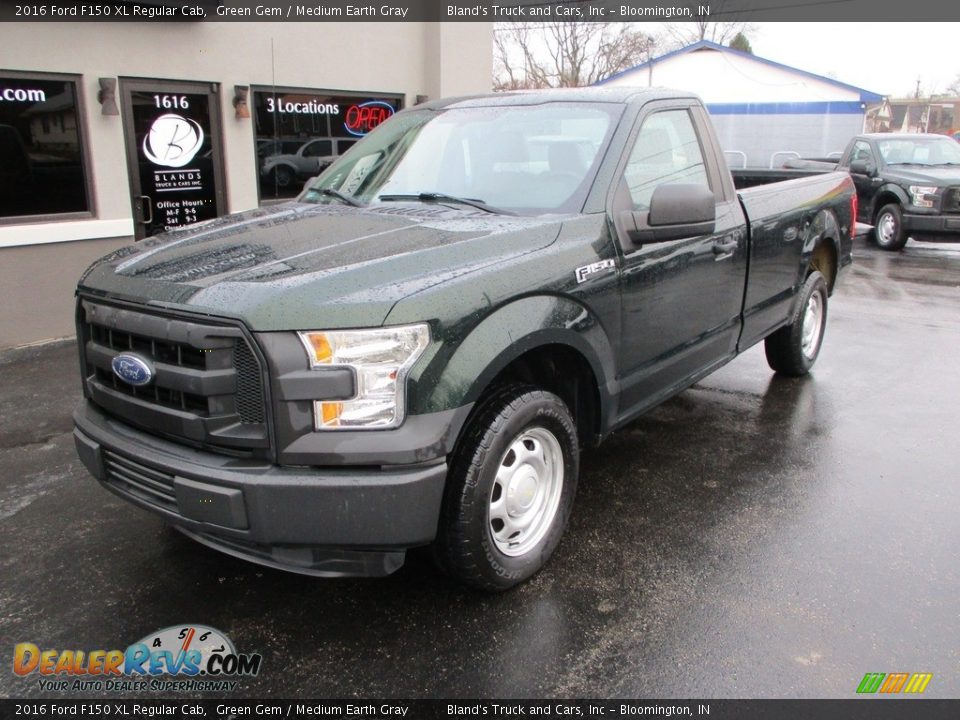 2016 Ford F150 XL Regular Cab Green Gem / Medium Earth Gray Photo #2