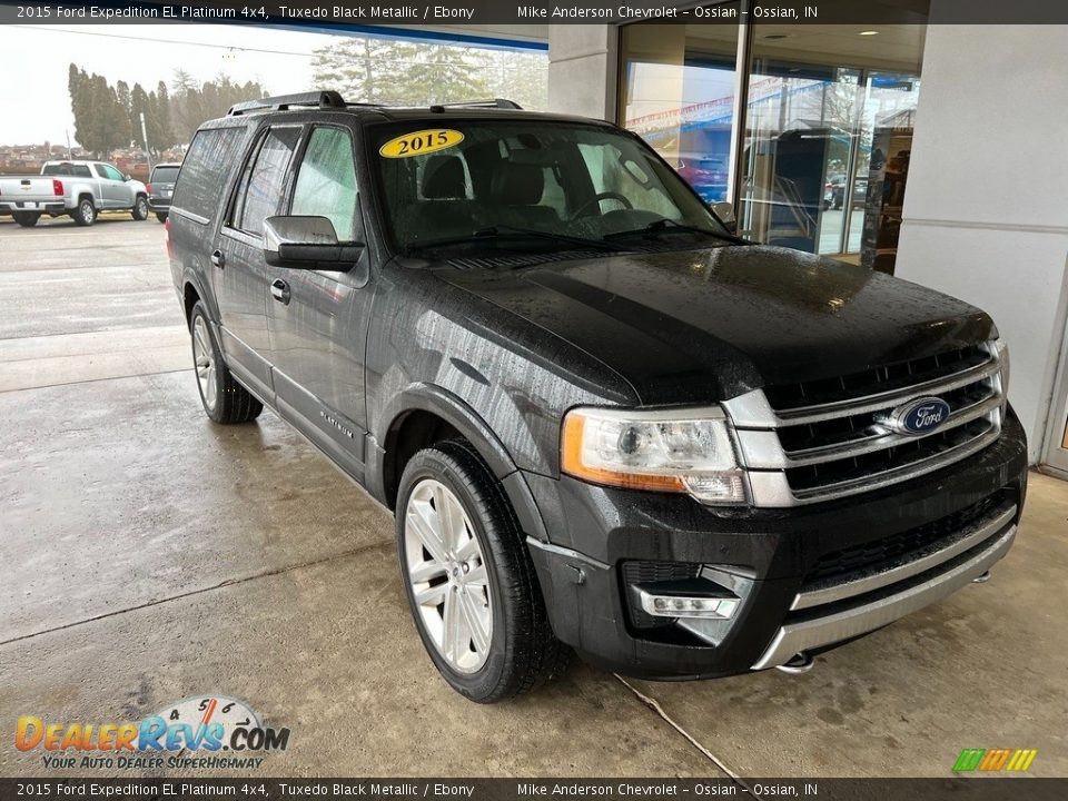 2015 Ford Expedition EL Platinum 4x4 Tuxedo Black Metallic / Ebony Photo #5