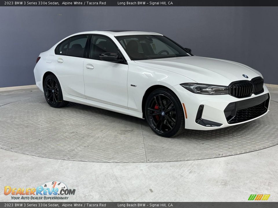 2023 BMW 3 Series 330e Sedan Alpine White / Tacora Red Photo #2