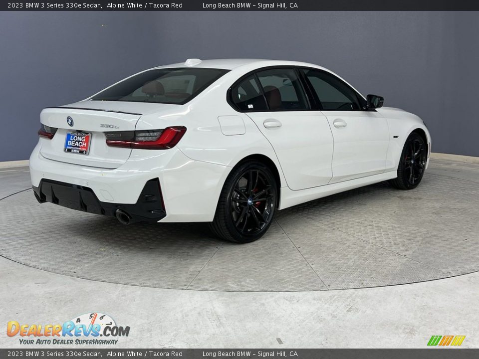 2023 BMW 3 Series 330e Sedan Alpine White / Tacora Red Photo #4
