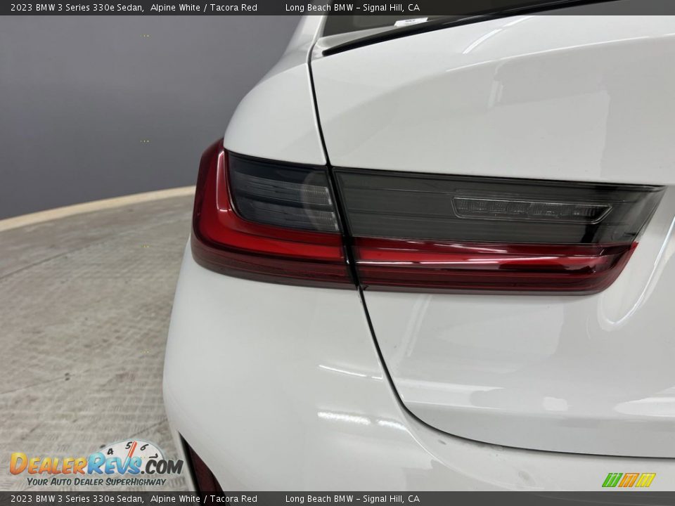 2023 BMW 3 Series 330e Sedan Alpine White / Tacora Red Photo #12