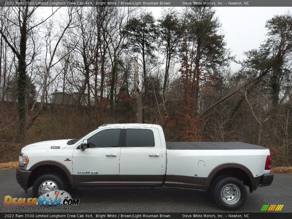 2022 Ram 3500 Limited Longhorn Crew Cab 4x4 Bright White / Brown/Light Mountain Brown Photo #1
