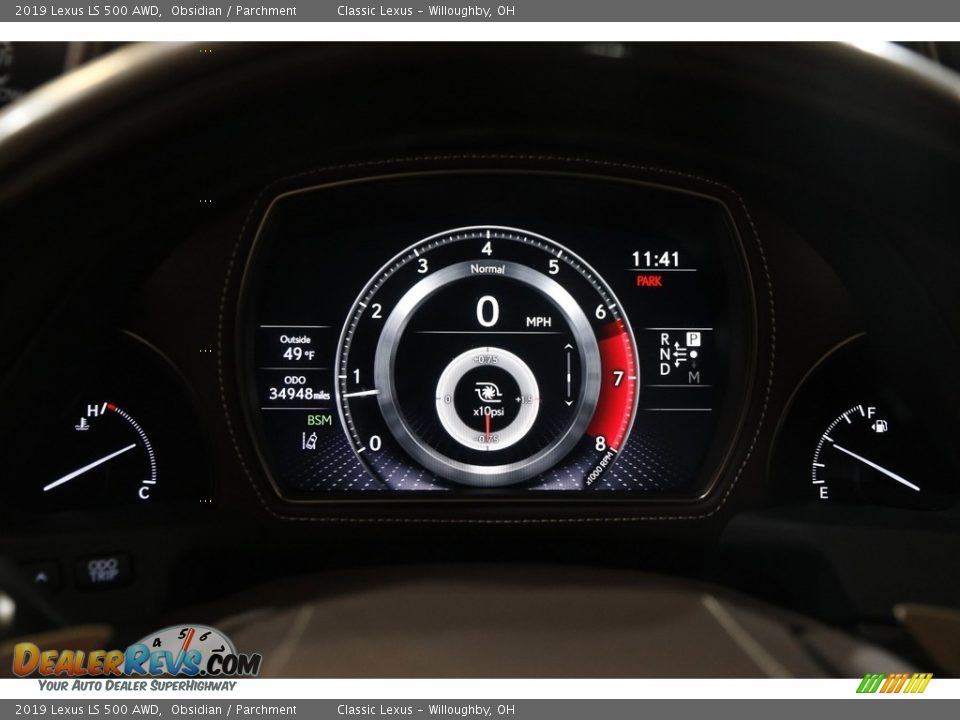 2019 Lexus LS 500 AWD Gauges Photo #8