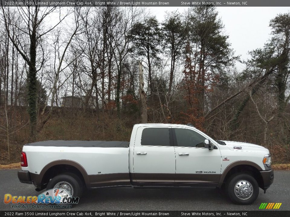 Bright White 2022 Ram 3500 Limited Longhorn Crew Cab 4x4 Photo #6