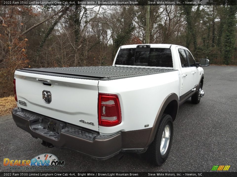 2022 Ram 3500 Limited Longhorn Crew Cab 4x4 Bright White / Brown/Light Mountain Brown Photo #7