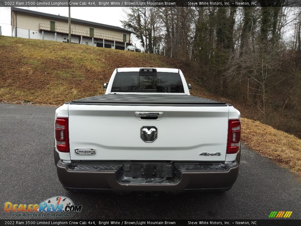 2022 Ram 3500 Limited Longhorn Crew Cab 4x4 Bright White / Brown/Light Mountain Brown Photo #9