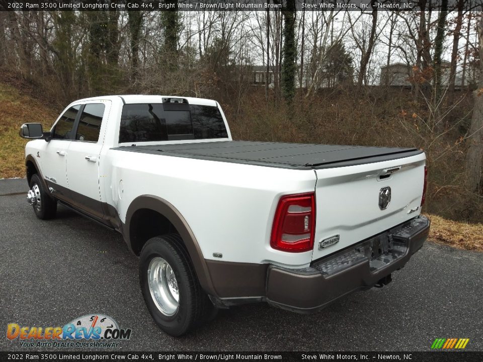 2022 Ram 3500 Limited Longhorn Crew Cab 4x4 Bright White / Brown/Light Mountain Brown Photo #12