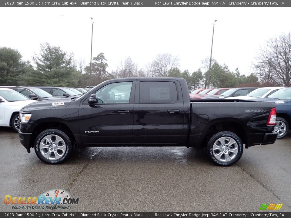 Diamond Black Crystal Pearl 2023 Ram 1500 Big Horn Crew Cab 4x4 Photo #2