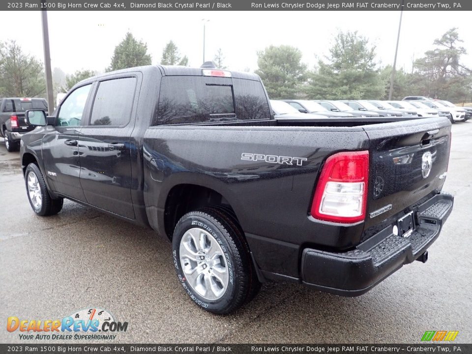 2023 Ram 1500 Big Horn Crew Cab 4x4 Diamond Black Crystal Pearl / Black Photo #3