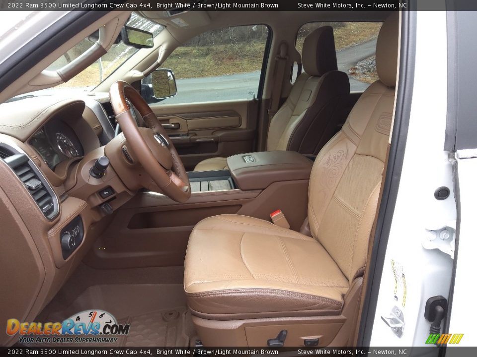 Brown/Light Mountain Brown Interior - 2022 Ram 3500 Limited Longhorn Crew Cab 4x4 Photo #15