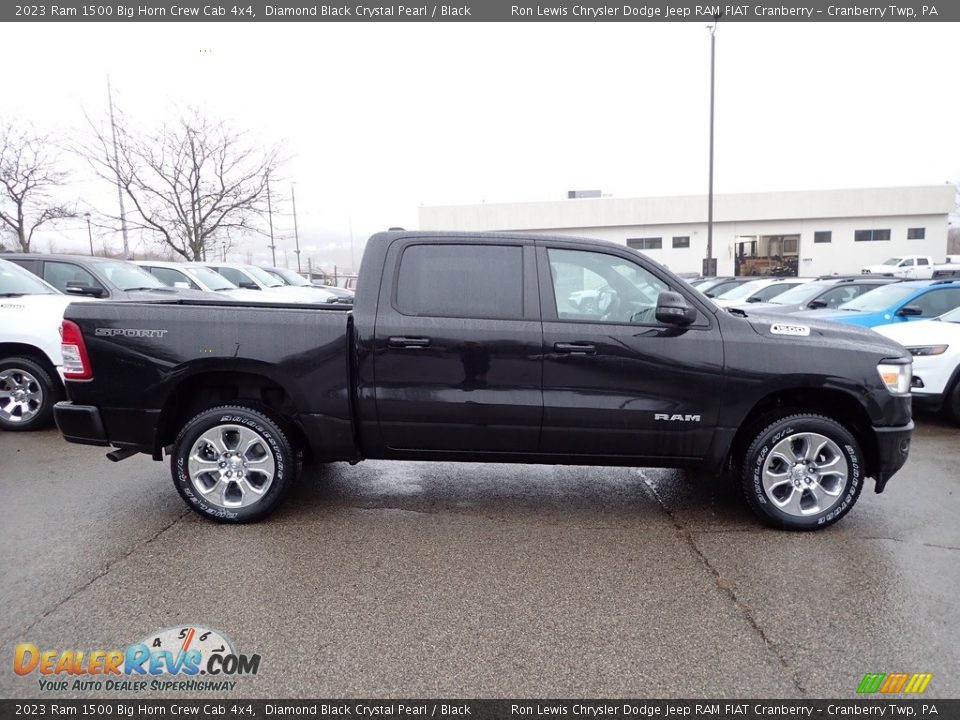 2023 Ram 1500 Big Horn Crew Cab 4x4 Diamond Black Crystal Pearl / Black Photo #6