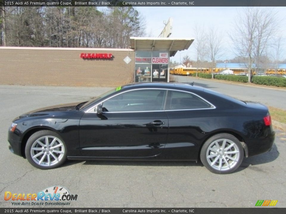 2015 Audi A5 Premium quattro Coupe Brilliant Black / Black Photo #7
