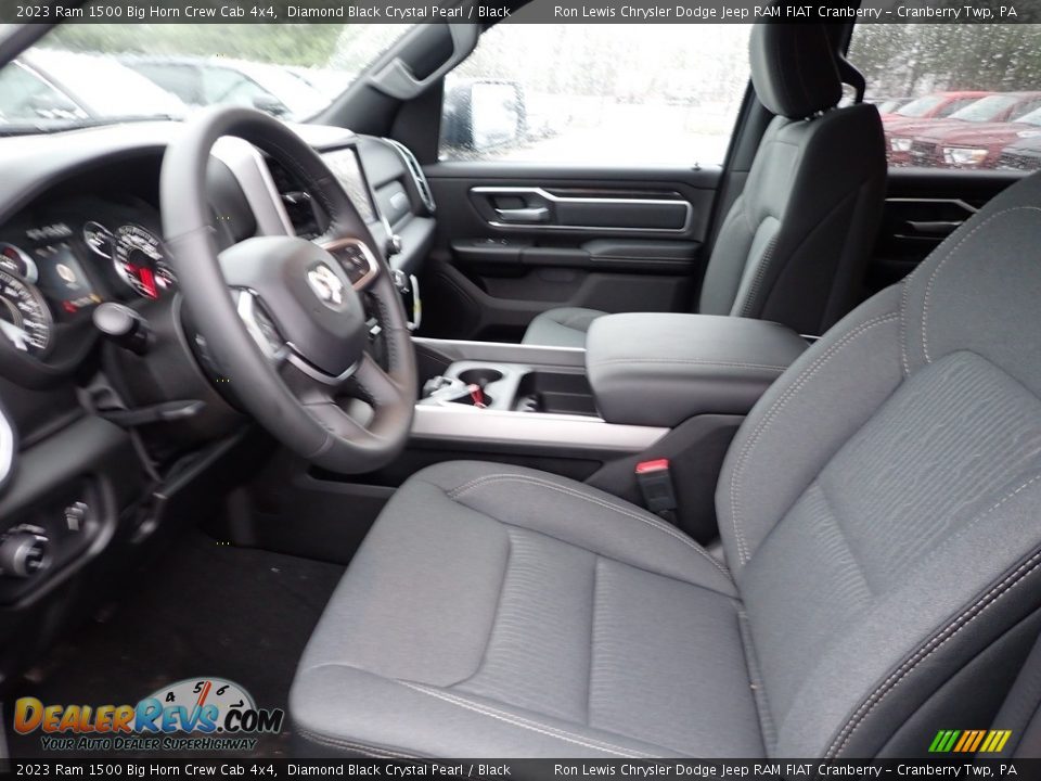 2023 Ram 1500 Big Horn Crew Cab 4x4 Diamond Black Crystal Pearl / Black Photo #14