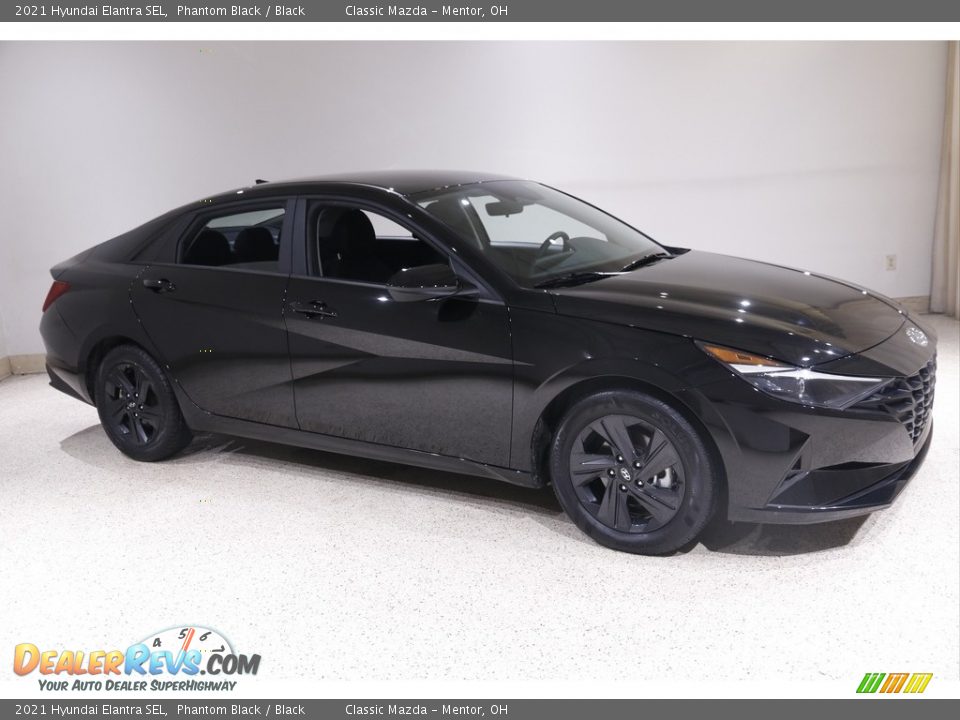 2021 Hyundai Elantra SEL Phantom Black / Black Photo #1