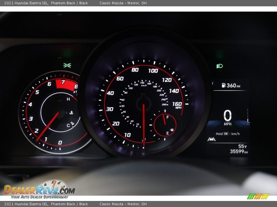 2021 Hyundai Elantra SEL Phantom Black / Black Photo #8
