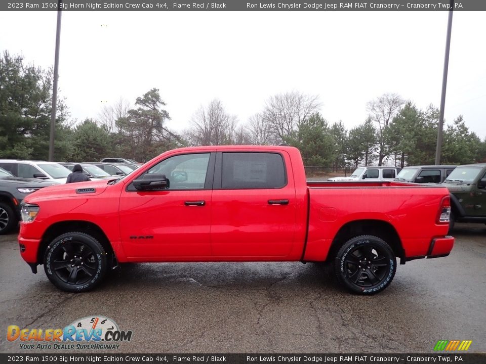 Flame Red 2023 Ram 1500 Big Horn Night Edition Crew Cab 4x4 Photo #2