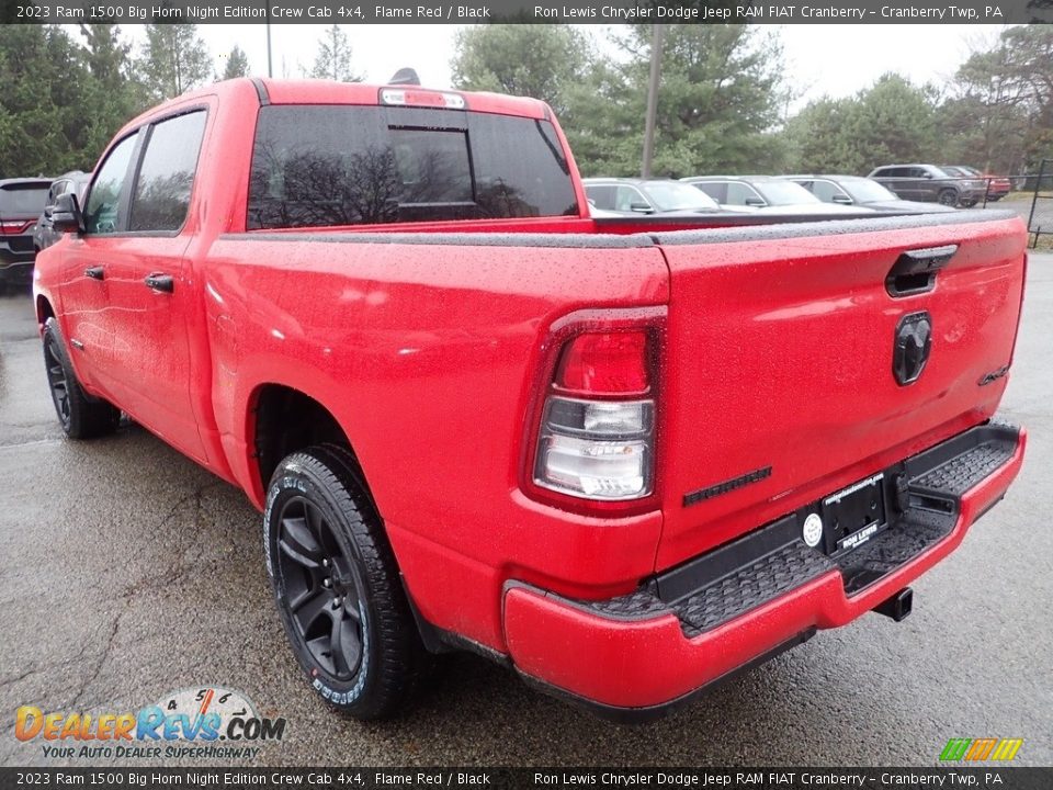 2023 Ram 1500 Big Horn Night Edition Crew Cab 4x4 Flame Red / Black Photo #3