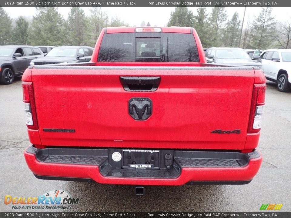 2023 Ram 1500 Big Horn Night Edition Crew Cab 4x4 Flame Red / Black Photo #4