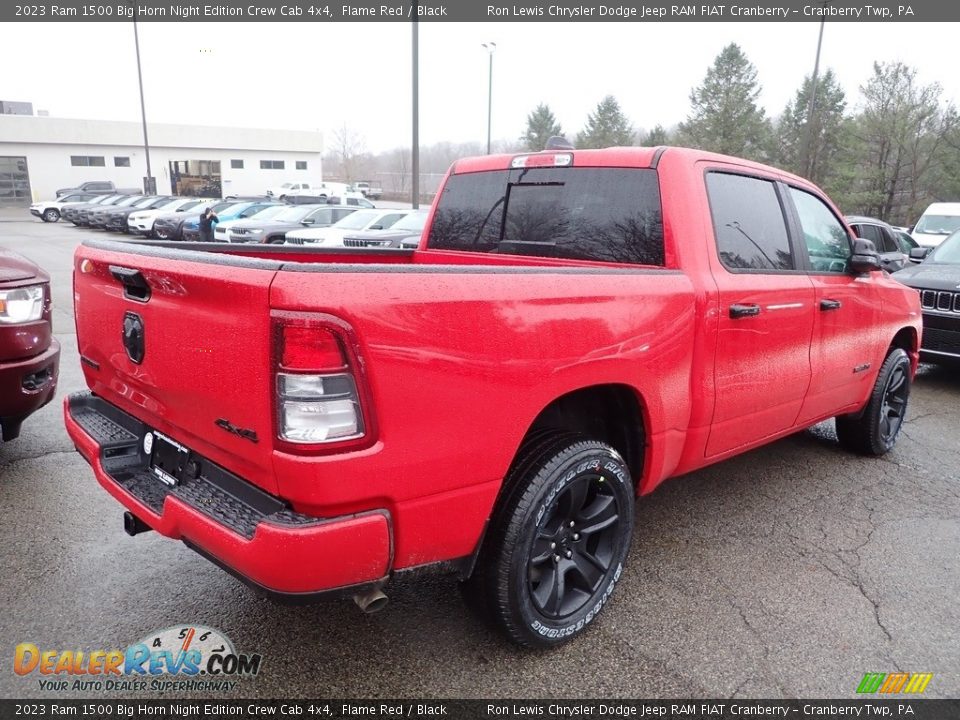 2023 Ram 1500 Big Horn Night Edition Crew Cab 4x4 Flame Red / Black Photo #5