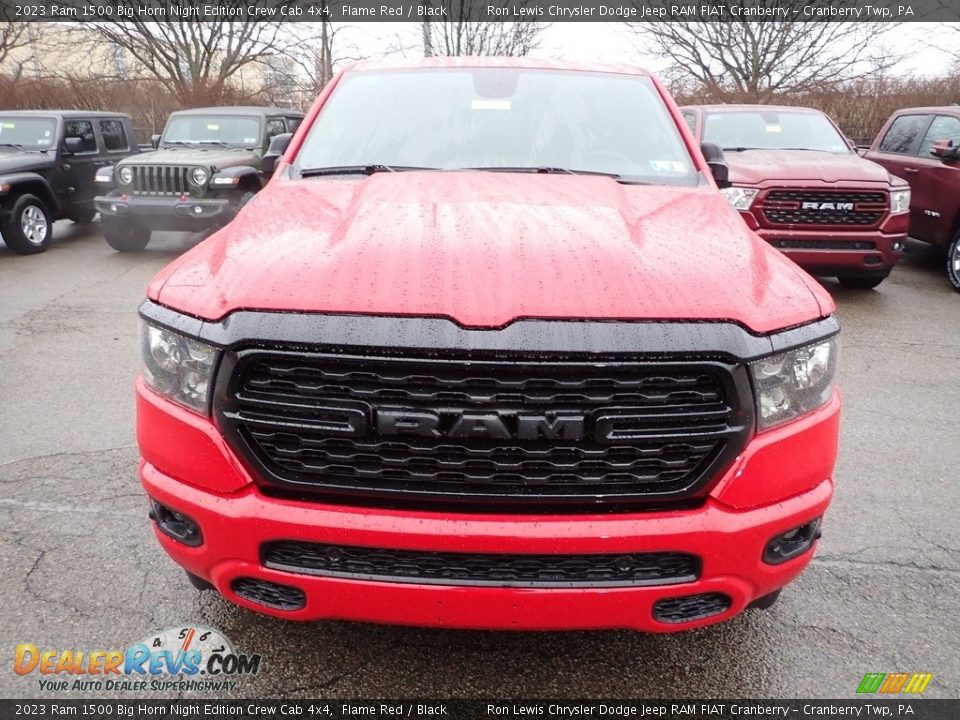 2023 Ram 1500 Big Horn Night Edition Crew Cab 4x4 Flame Red / Black Photo #8