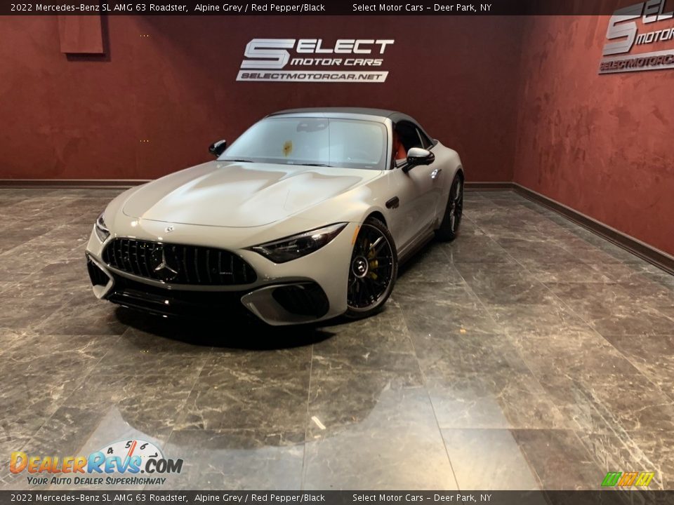 2022 Mercedes-Benz SL AMG 63 Roadster Alpine Grey / Red Pepper/Black Photo #1