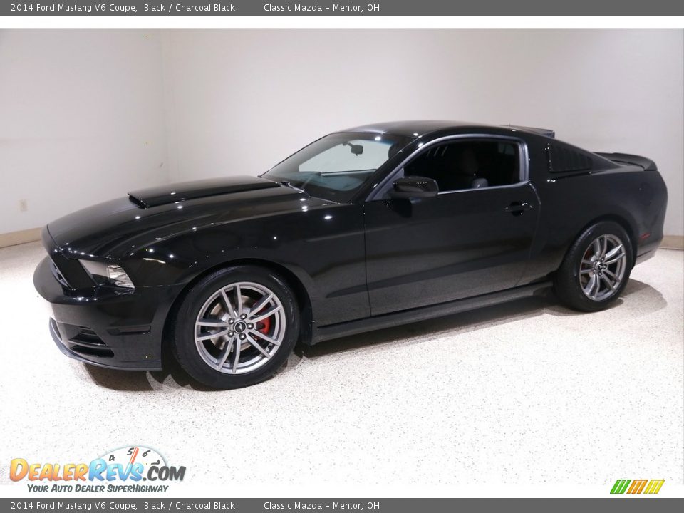 2014 Ford Mustang V6 Coupe Black / Charcoal Black Photo #3
