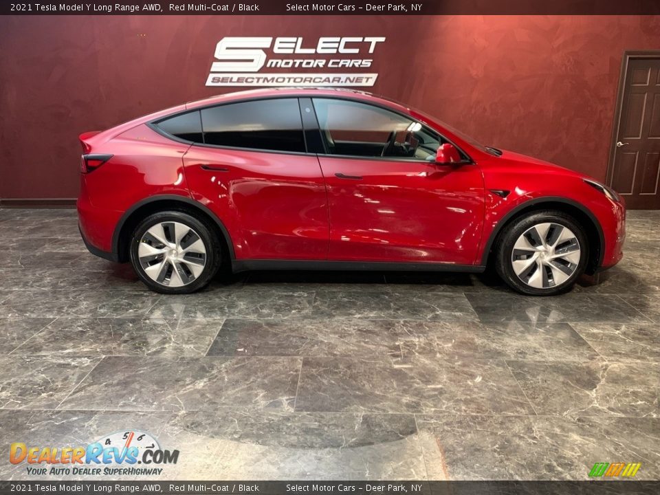 2021 Tesla Model Y Long Range AWD Red Multi-Coat / Black Photo #4