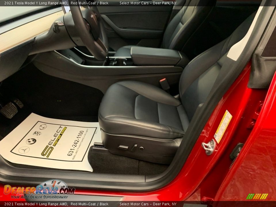 2021 Tesla Model Y Long Range AWD Red Multi-Coat / Black Photo #9