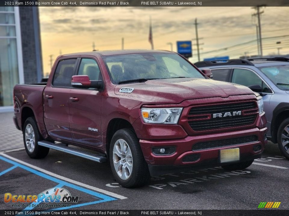 2021 Ram 1500 Big Horn Crew Cab 4x4 Delmonico Red Pearl / Black Photo #3