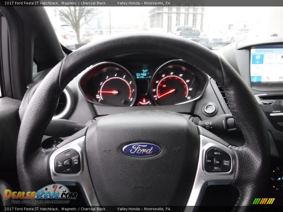 2017 Ford Fiesta ST Hatchback Magnetic / Charcoal Black Photo #22
