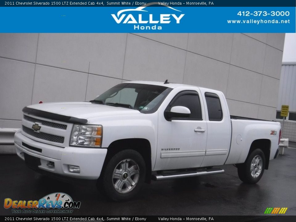 2011 Chevrolet Silverado 1500 LTZ Extended Cab 4x4 Summit White / Ebony Photo #1