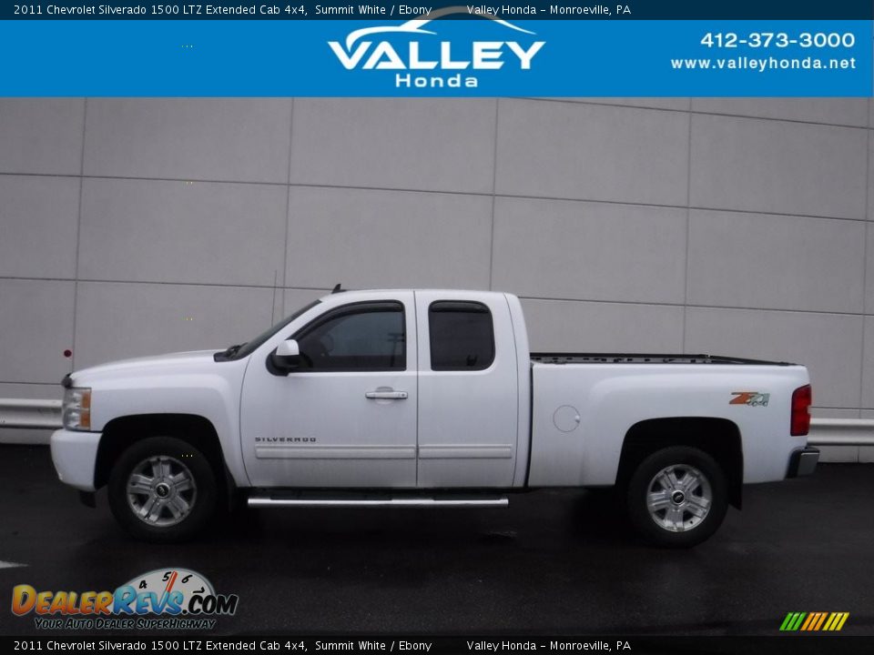 2011 Chevrolet Silverado 1500 LTZ Extended Cab 4x4 Summit White / Ebony Photo #2