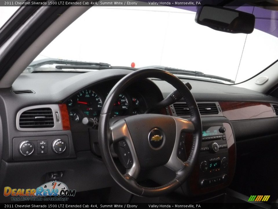 2011 Chevrolet Silverado 1500 LTZ Extended Cab 4x4 Summit White / Ebony Photo #14
