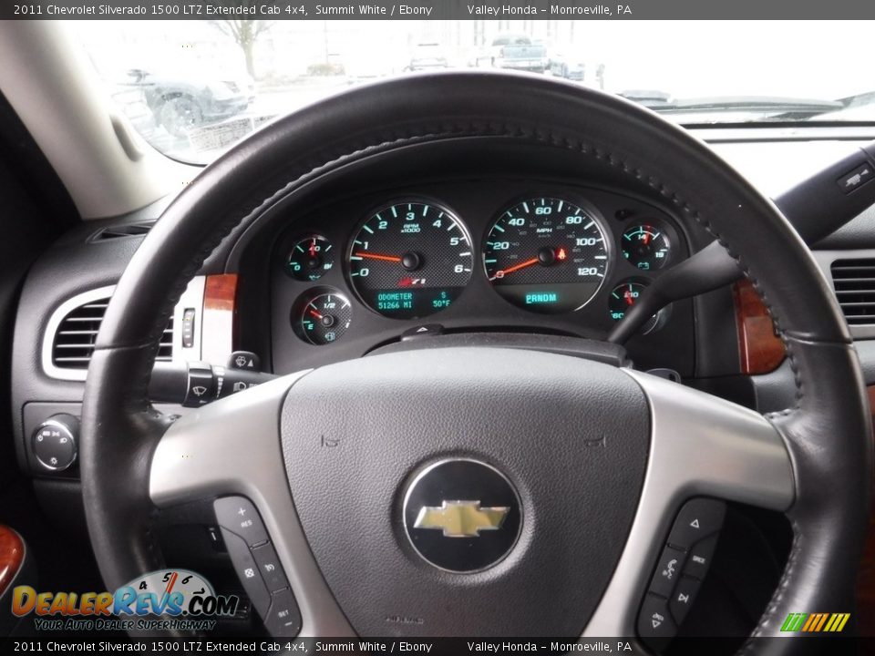 2011 Chevrolet Silverado 1500 LTZ Extended Cab 4x4 Summit White / Ebony Photo #25